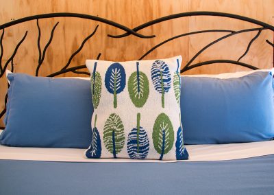 Pillow with bed detail