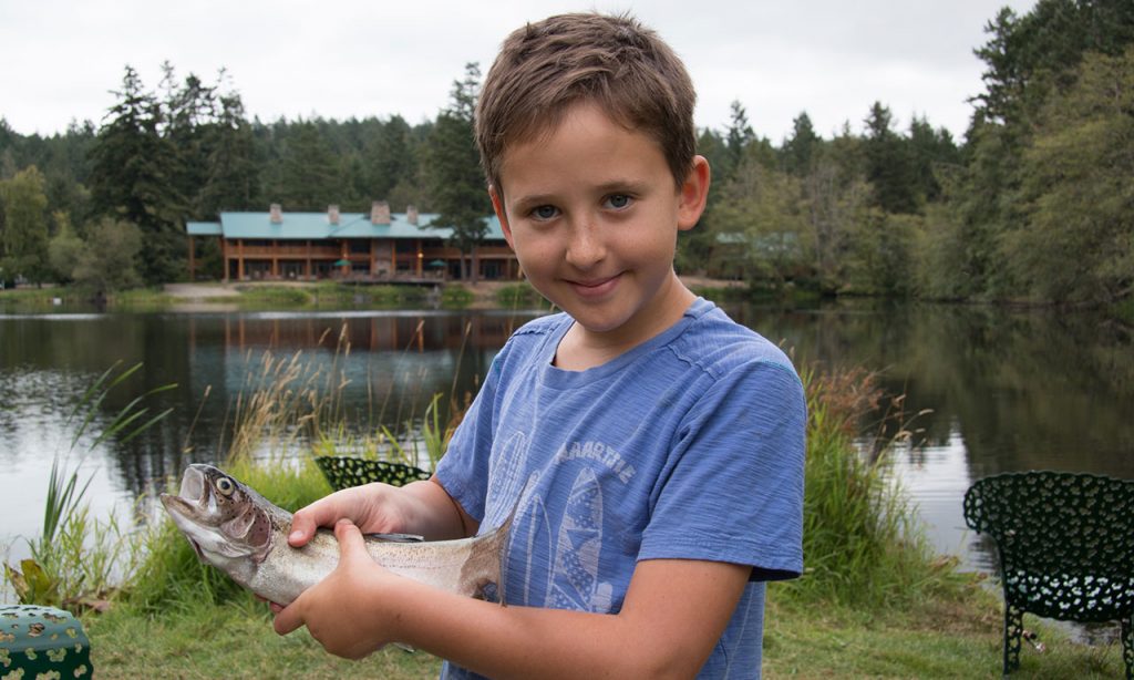 boy fishing at Lakedale
